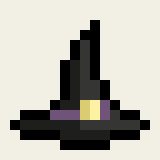witch-hat-pixel-art