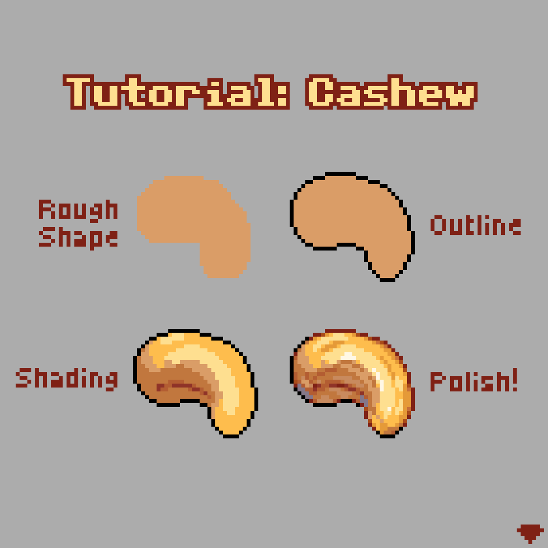 Quick mini-tutorial on how I drew a cashew