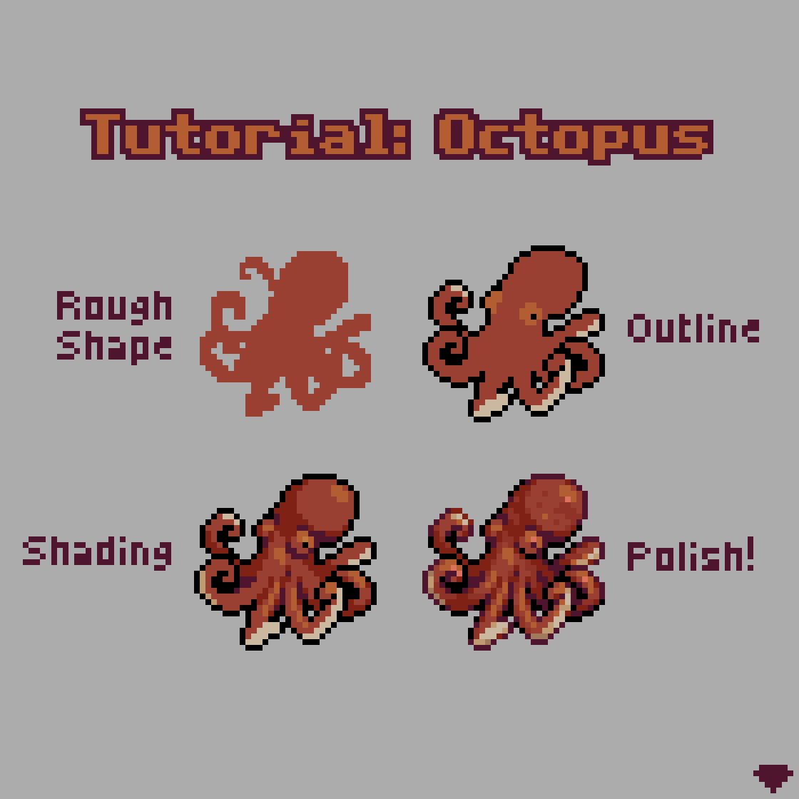 Quick mini-tutorial on how I drew an octopus