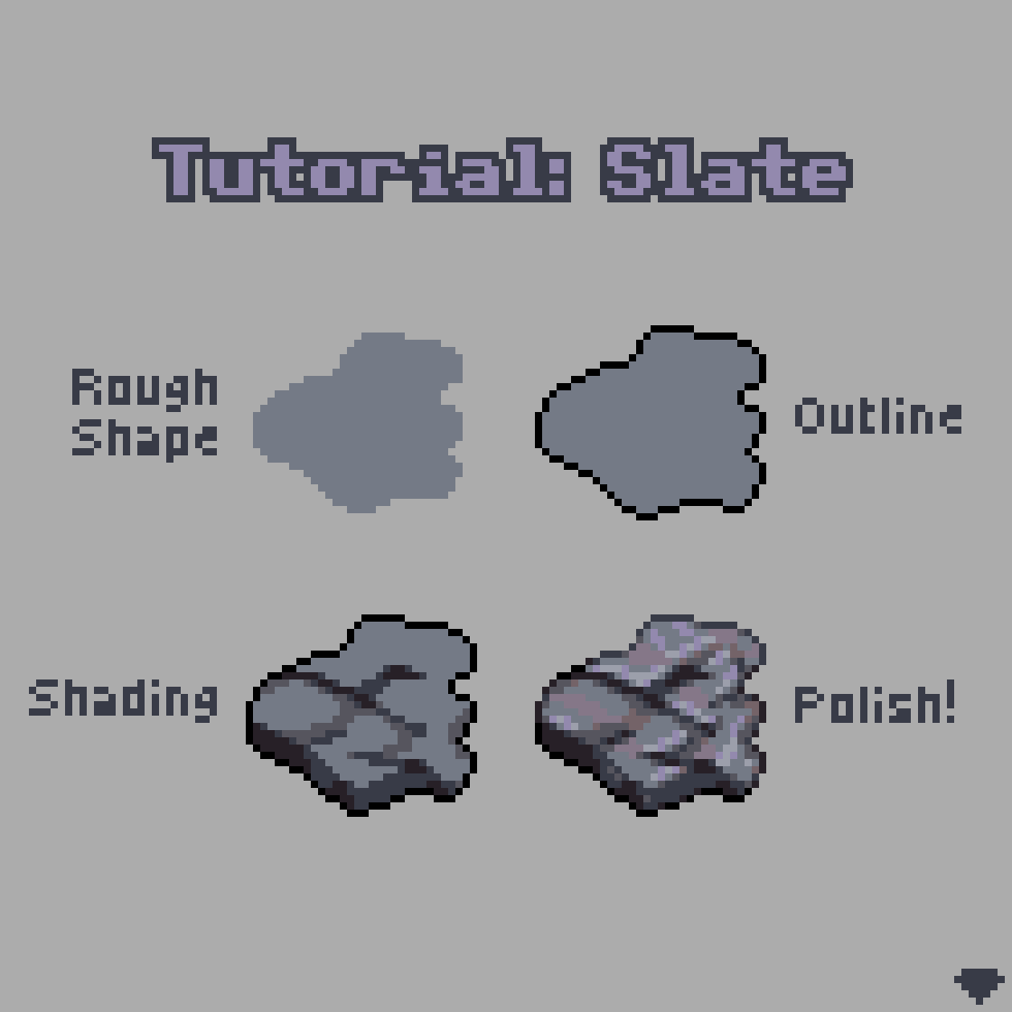 Quick mini-tutorial on how I drew some slate rock