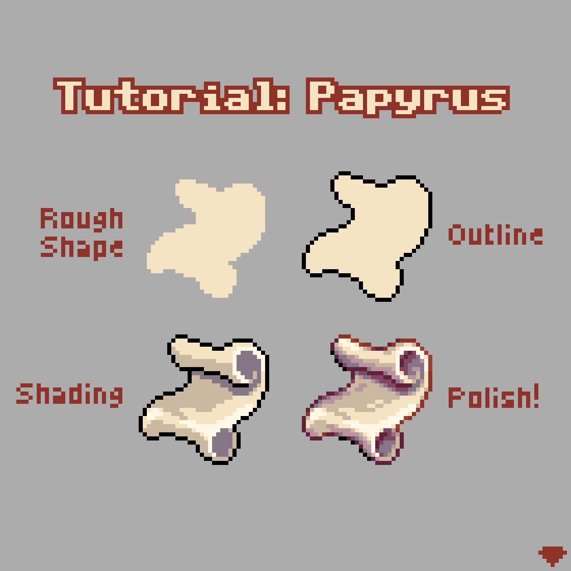 Quick mini-tutorial on how I drew some papyrus

#pixelart