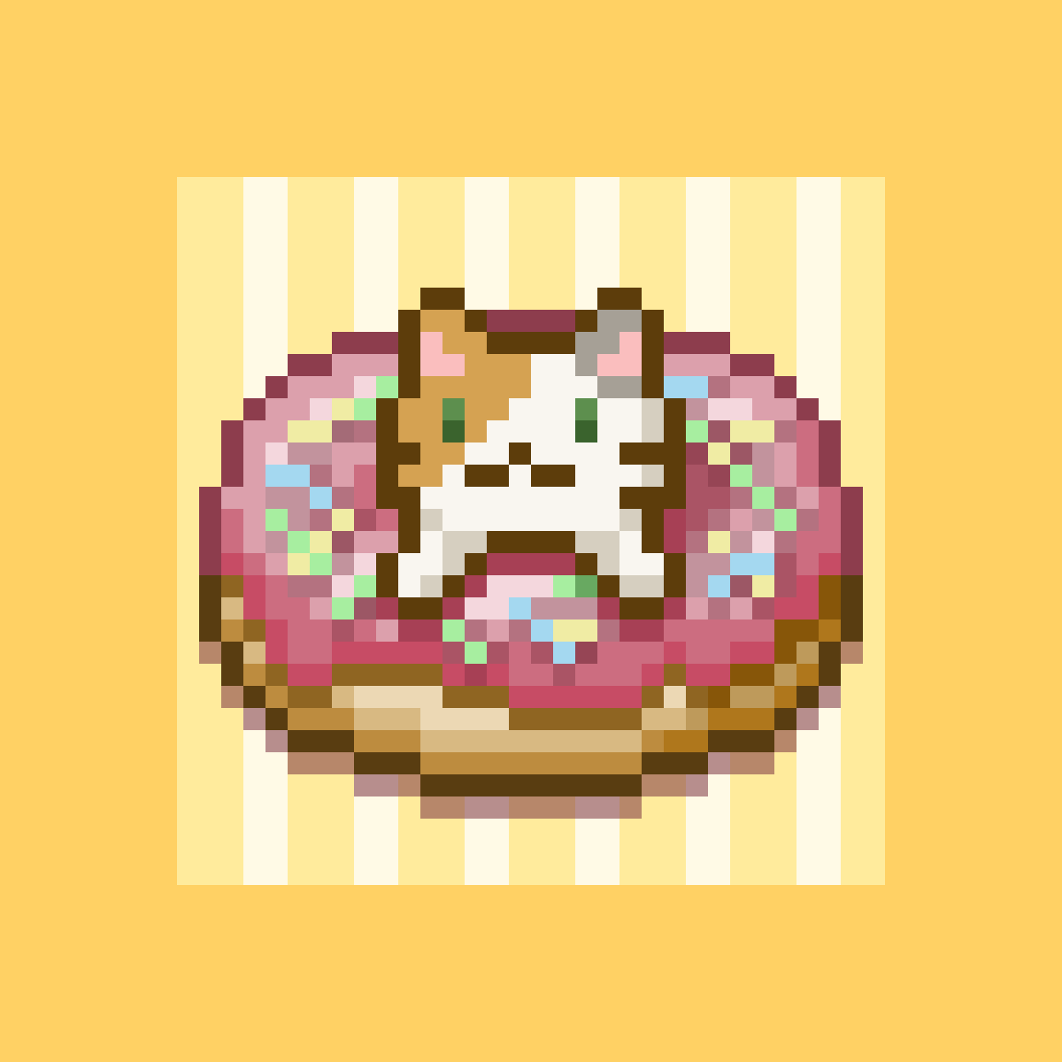 ドット絵練習中 どーにゃっつ🍩
