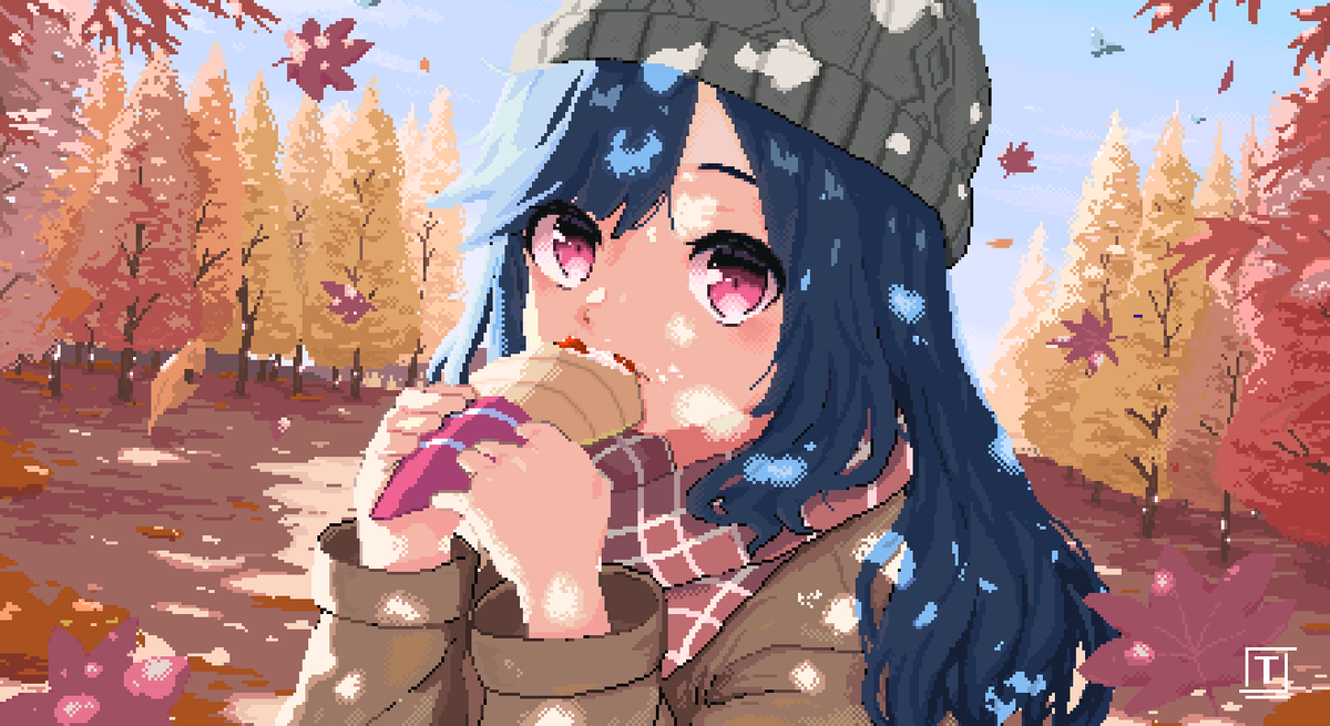 秋 ＃ドット絵 ＃Pixelart