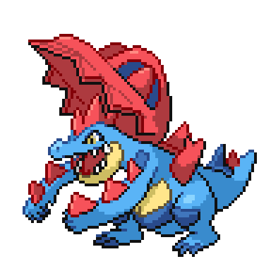 Mega Feraligatr Sprites! Honest feedback and RTs welcome 💚 Had a lot of inspiration behind this Regular sizes here: