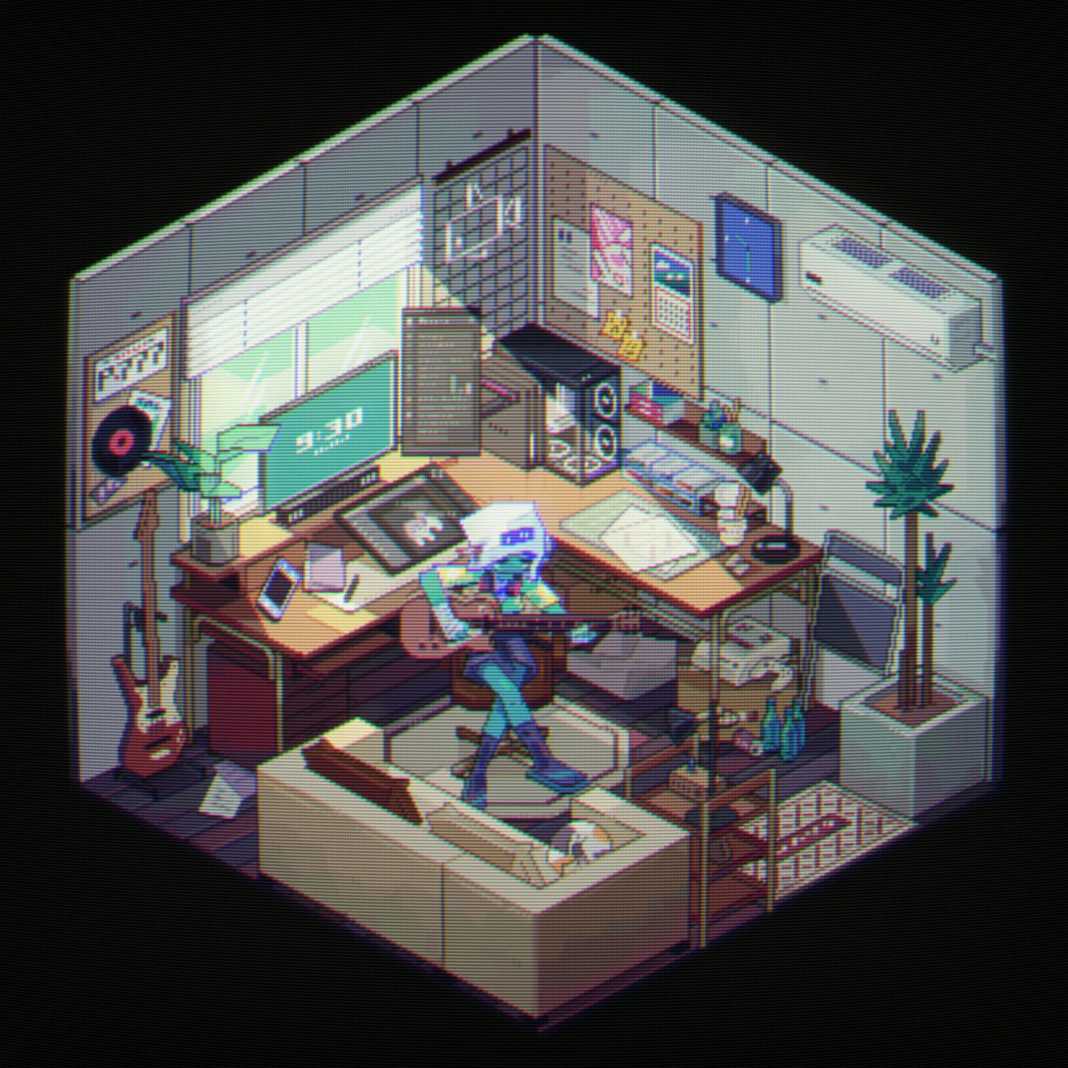 Drawing based on my Gogh Room