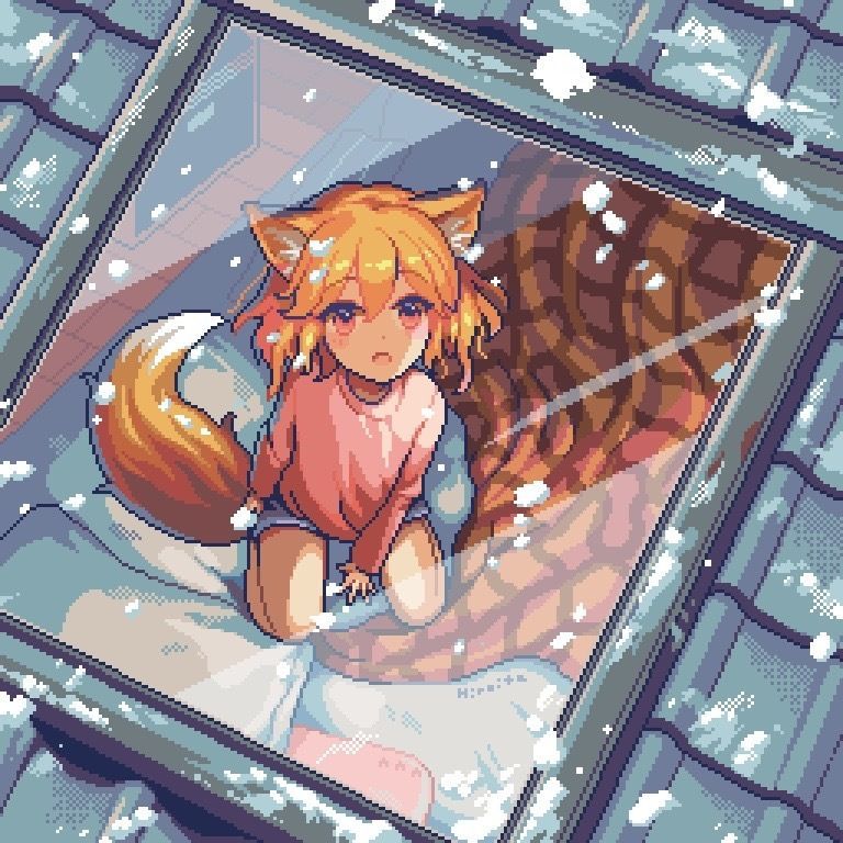 雪見るキツネちゃん🦊