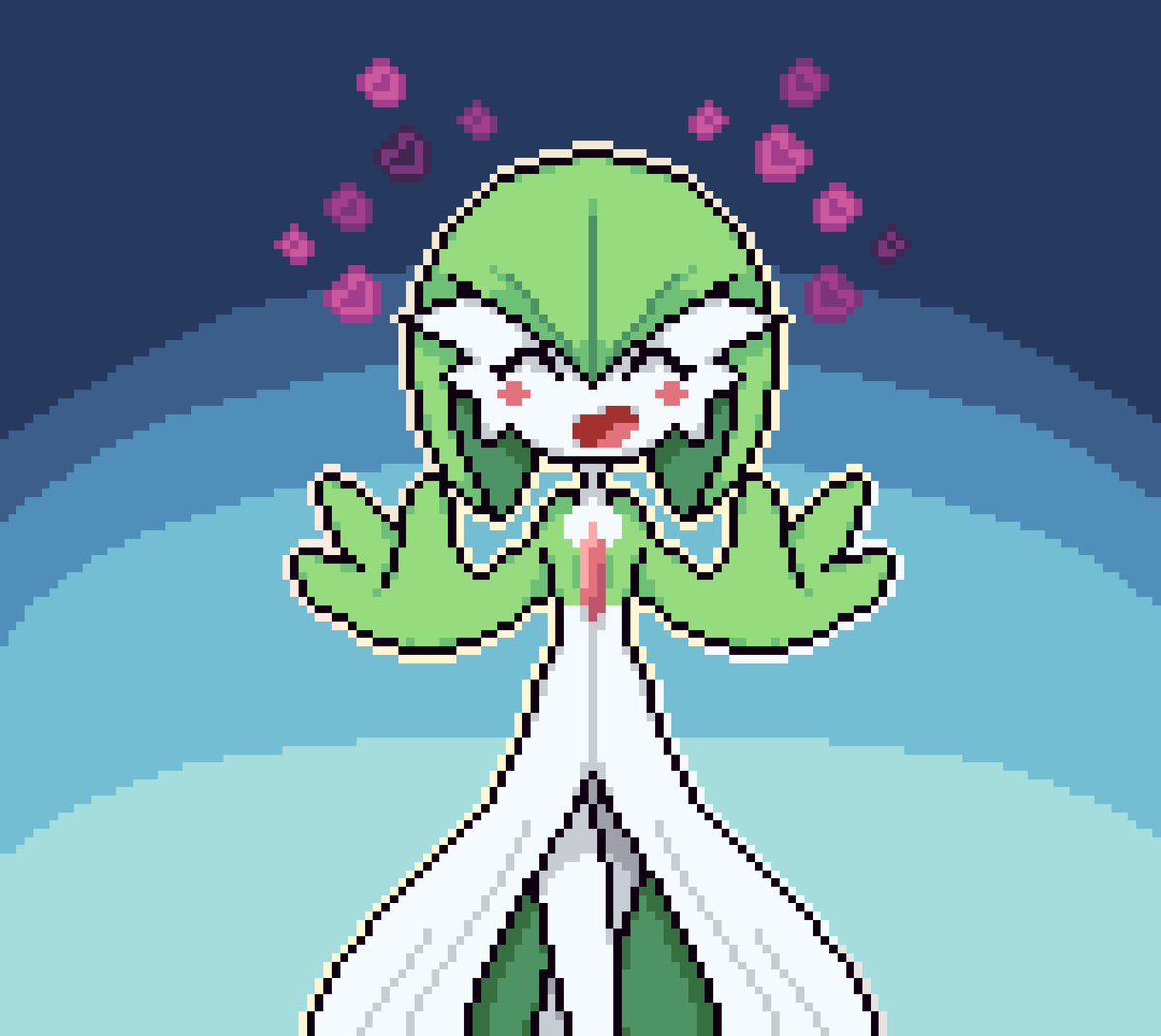 Gardevoir used Affection!! ♡ silly draw I made like an hour ago