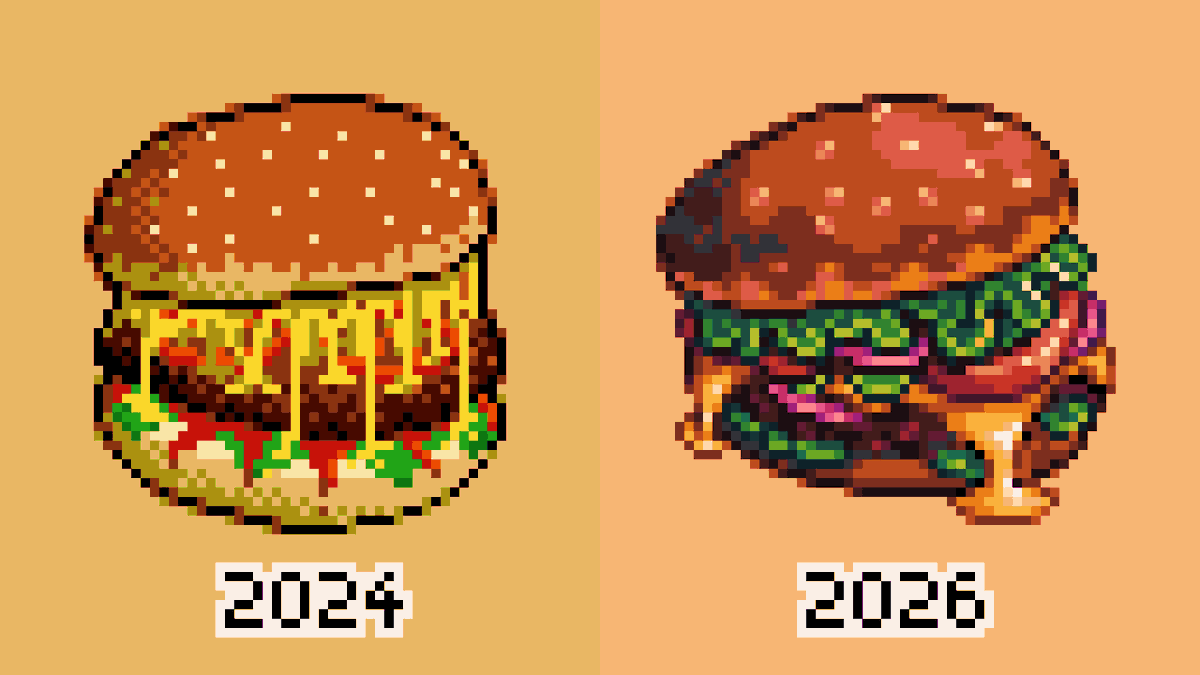 I redraw my pretty old burger as a weekly buger challange 🍔