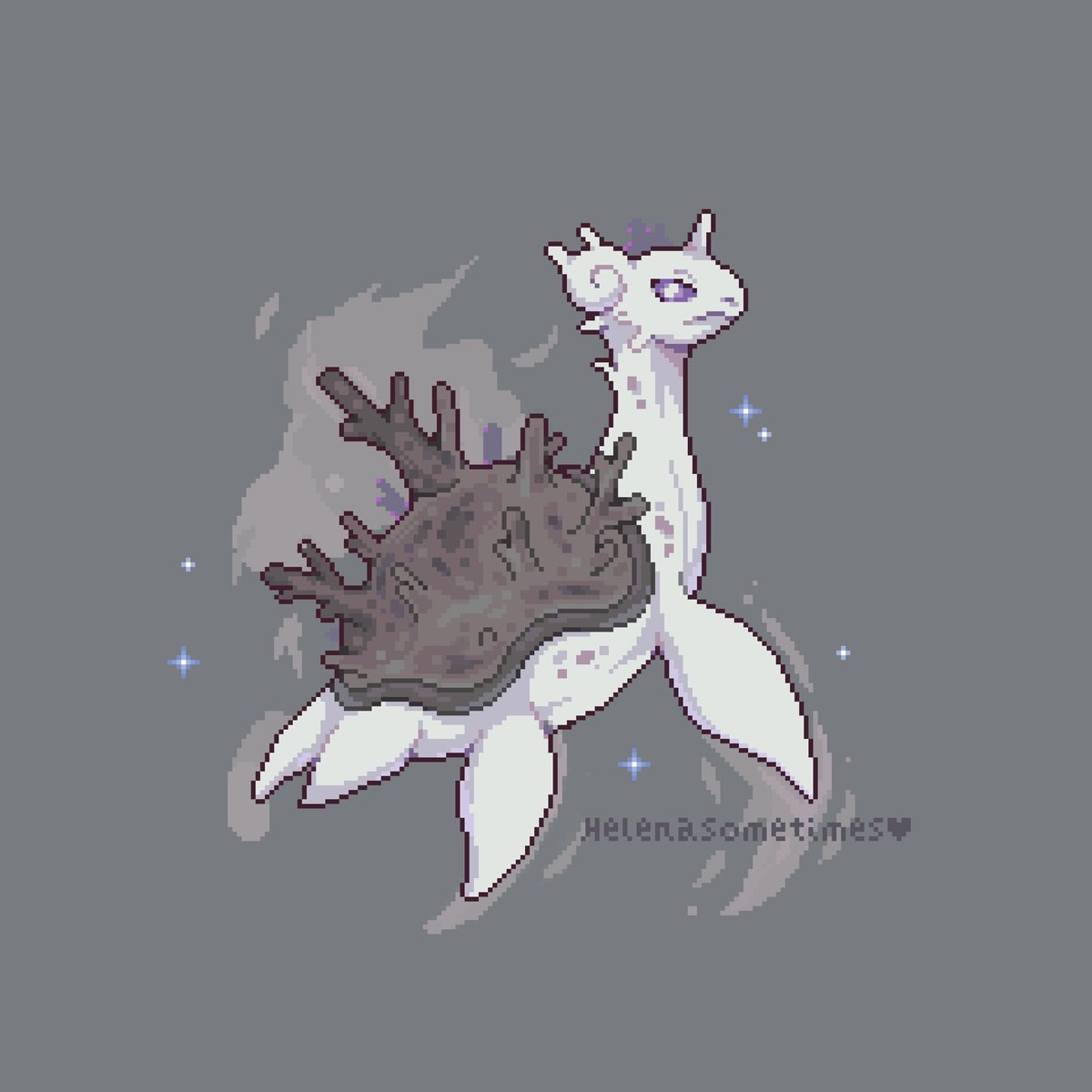 Lapras + Galarian Cursola poke fusion 🤍
