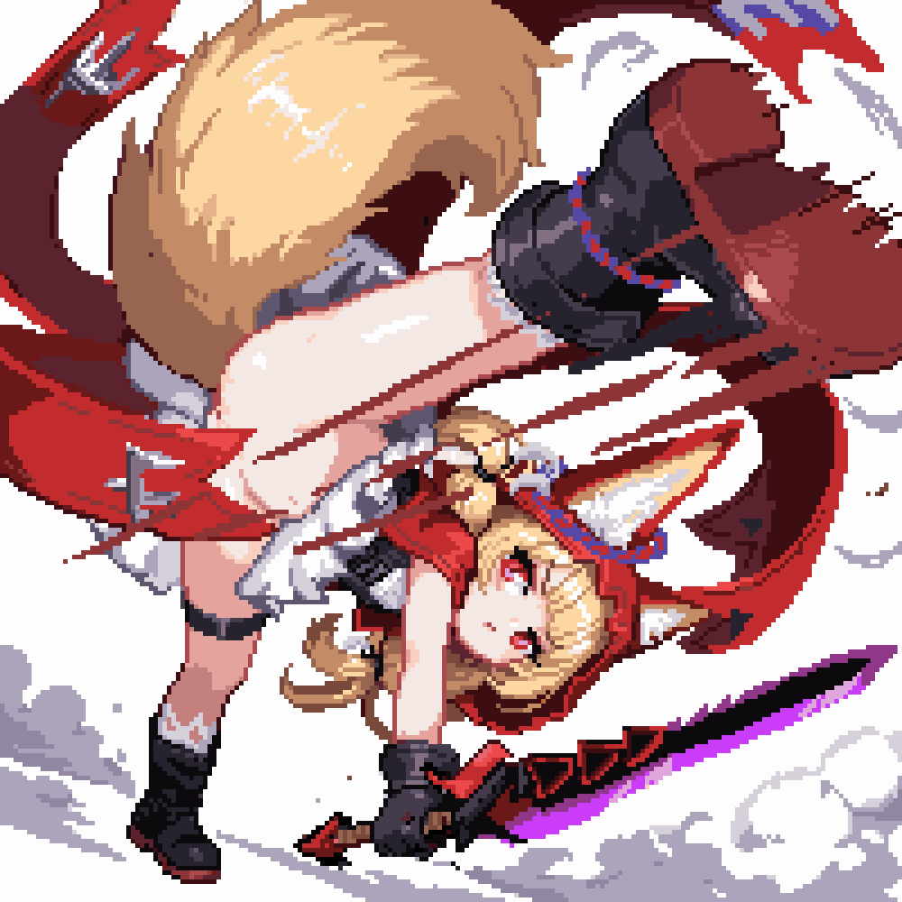 ワイルドロッシちゃんキックのドット絵