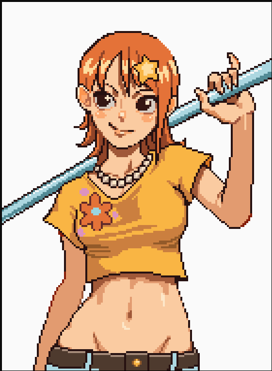 nami one piece pixel art