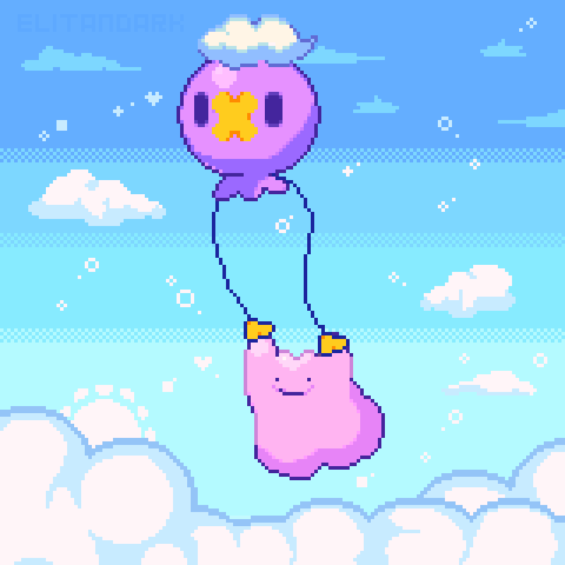 Ditto and Drifloon in Pokopia are so cute 🎈💜