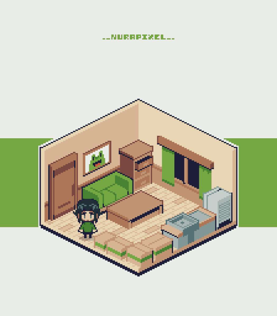 Made another Isometric Pixel Art Room for a moots!