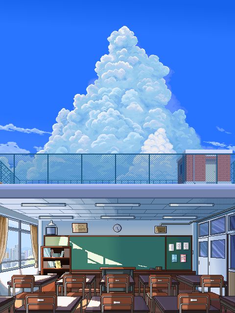 メルトCPK！Remixの教室背景 ＃ドット絵 ＃Pixelart