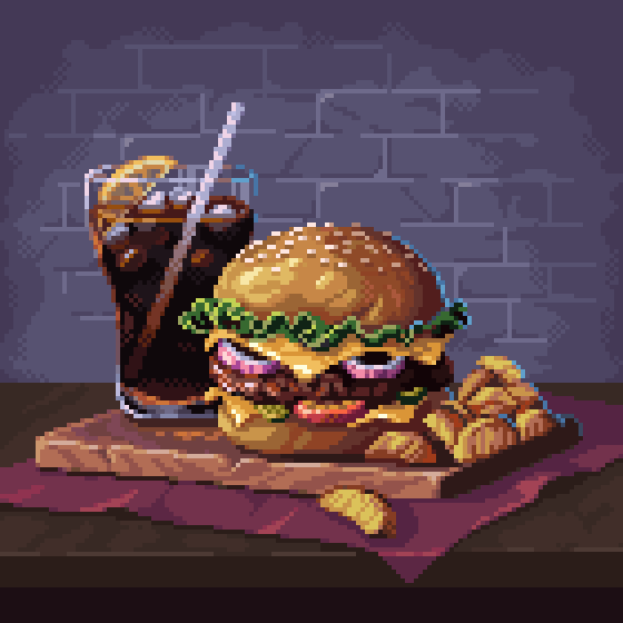 Burger still life from 2023. Maybe time for another one cause I love drawing burgers 😋