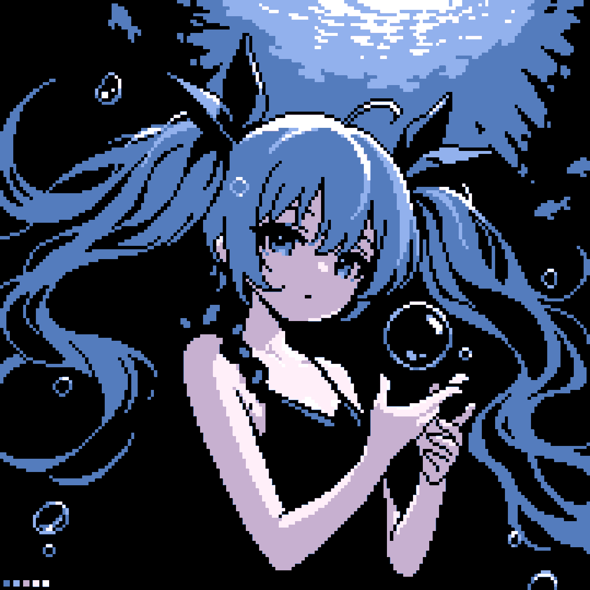 6色で深海少女