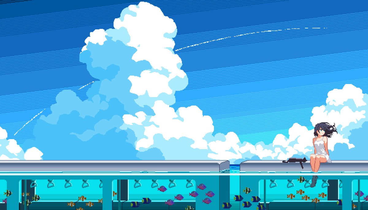 Reposting pixel art with summer vibes, this is still one of my favorites