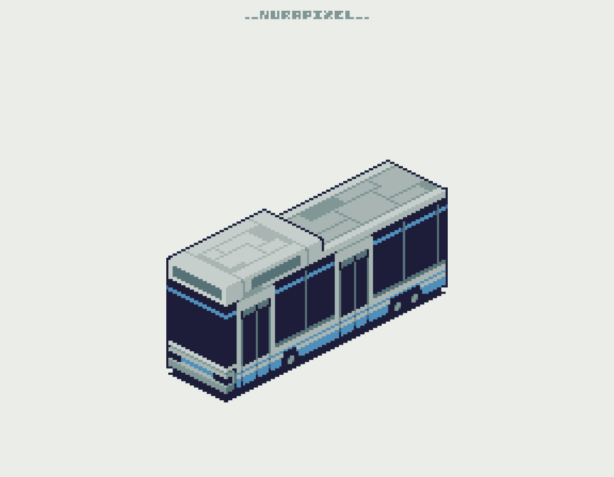 Simple Pixel Art Bus
