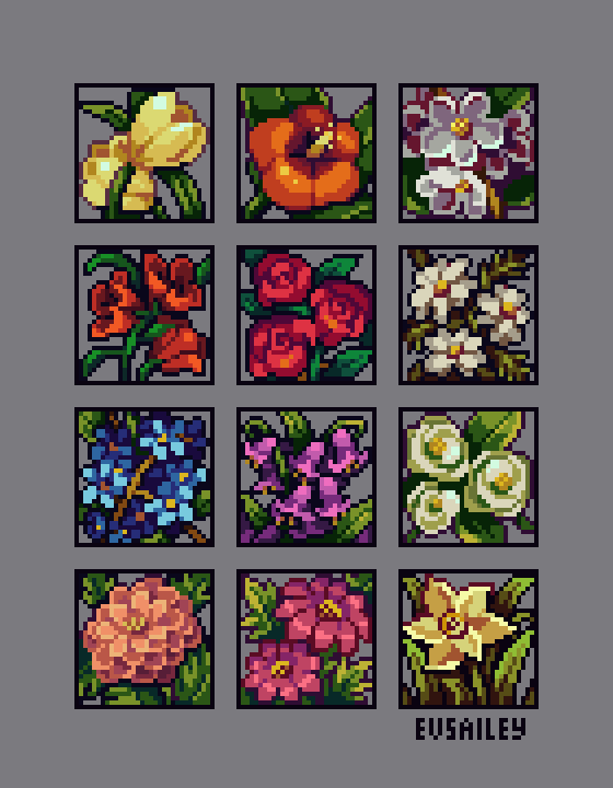 Flowers icons🌺🌷🌸