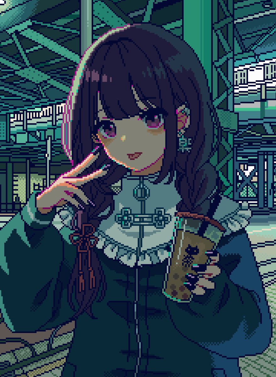 最近自主制作のイラストを上げられてないので過去絵 こんな感じの絵を描いてます