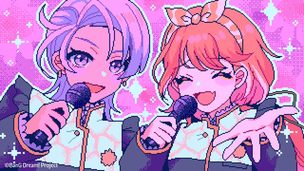 👾おしらせ👾 TVアニメ「バンドリ！ ゆめ∞みた」 # 5放送 の公式ファンアートを描かせていただきました！ キャラクターがみんな魅力的で大好きです！ 「バンドリ！ ゆめ∞みた」は、毎週木曜放送中です！ぜひご視聴ください💗