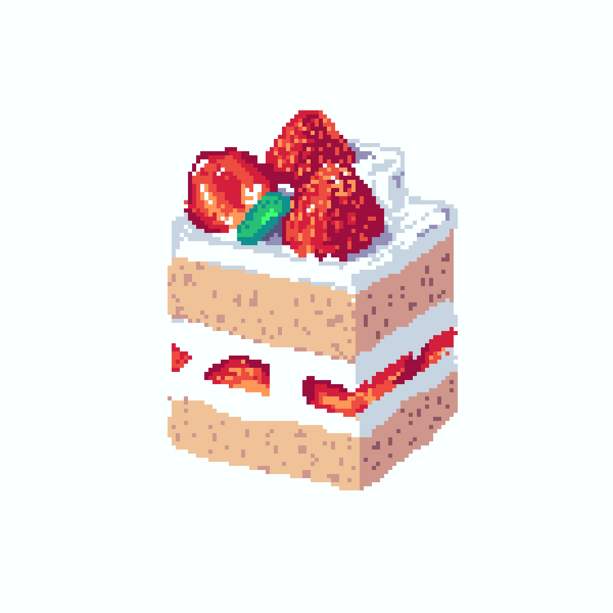 strawberry cake study we did on stream today