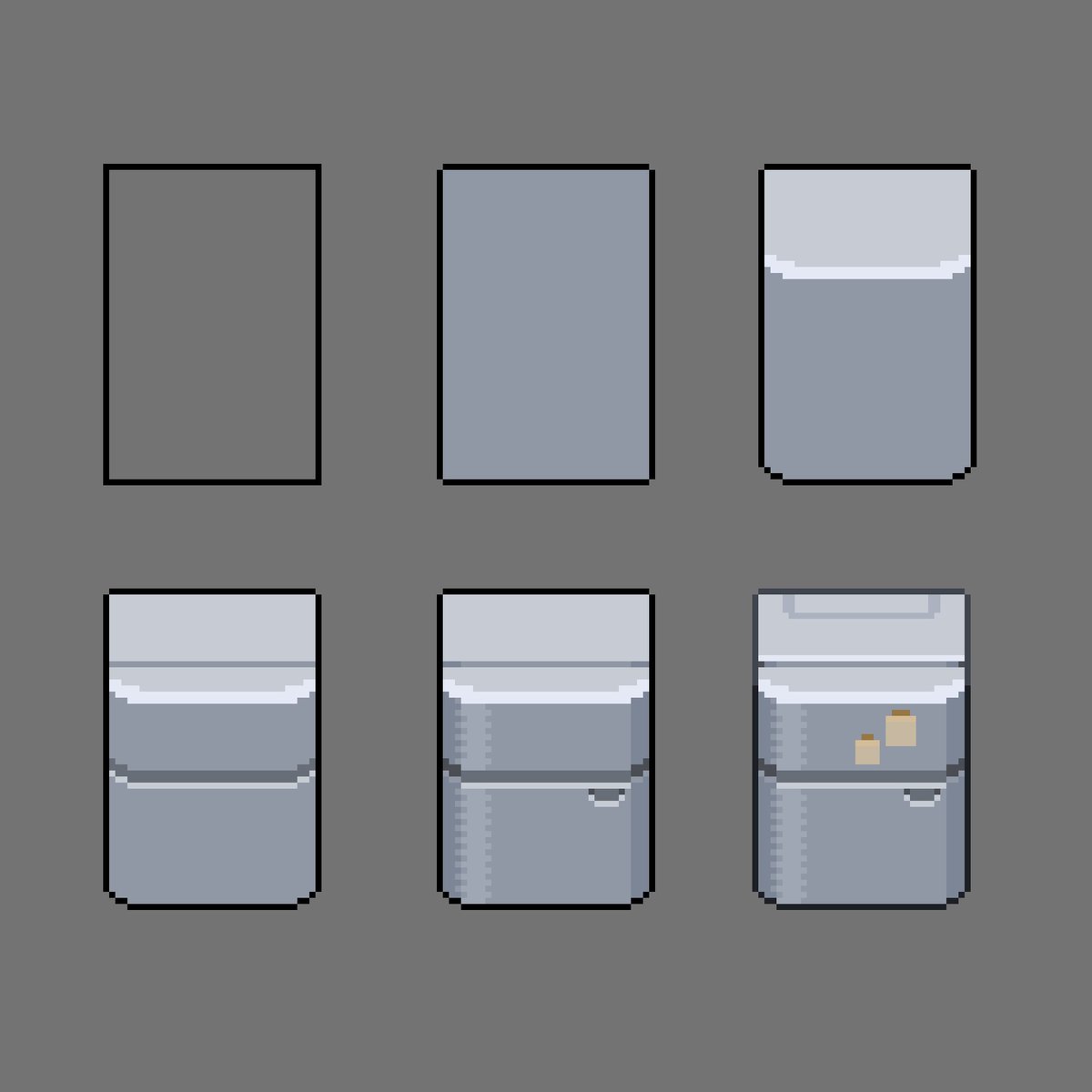 Easy way to draw a simple fridge❄️